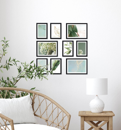 Zestaw czarnych ramek na 9 zdjęć PINIA 2 GF0027