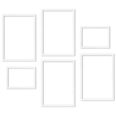 Zestaw białych ramek na 6 zdjęć PINIA 1 GF0047