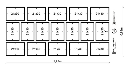 Zestaw naturanych ramek na 17 zdjęć PINIA 00 GF0028