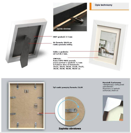 Ramka z passe partout EXPO MAX 1 21x30 cm (15x21cm)