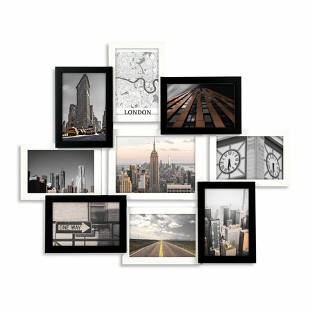 Multirama MULTI BLACK AND WHITE 91 ramka na 9 zdjęć