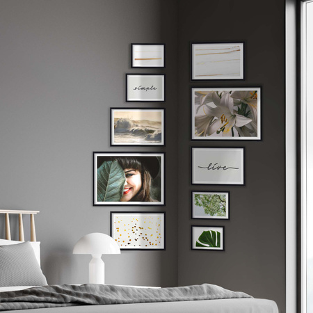 Zestaw czarnych ramek na 10 zdjęć PINIA 2 GF0039