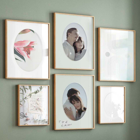 Passe partout 10x15 (6x9) BIAŁY OWAL MILK MLECZNY - LUCA Q5105