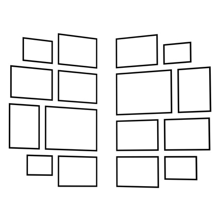 Zestaw czarnych ramek na 16 zdjęć HIT 02 CORNER GF0009
