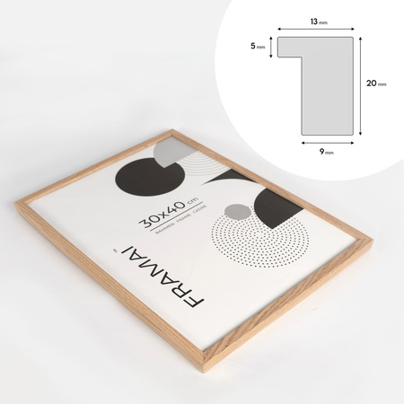 Ramka dębowa na zdjęcia OAK 30x40 cm
