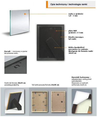 Pakiet ramek drewnianych DRZ A Z DWUPAK 21x30 cm