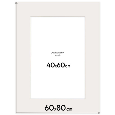 Passe partout 60x80 (40x50) - BIAŁY SUPER WHITE LUCA Q5101