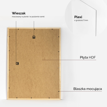 Pakiet ramek z drewna 5szt. RAW 50x70 cm