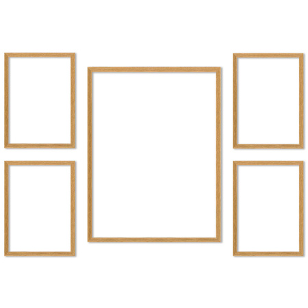 Zestaw naturalnych ramek na 5 zdjęć PINIA 00 GF0046