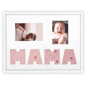 Ramka na zdjęcia MAMA biała. Ramka na kolaż 6 zdjęć o rozmiarze 30x40 cm