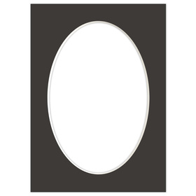 Passe partout 13x18 (10x15) OWAL CZARNE BLACK LUCA Q5801