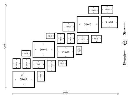 Zestaw brązowych ramek na 21 zdjęć PINIA 3 GF0035 R