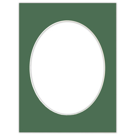 Passe partout 30x40 (24x30) OWAL ZIELONE MALACHITE - LUCA Q5506