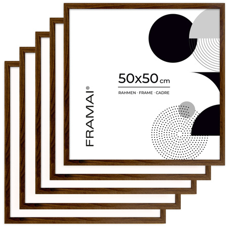 Ramka brązowa HEN 4 50x50 cm