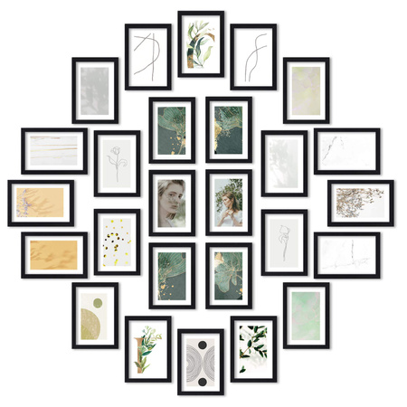 Zestaw czarnych ramek na 26 zdjęć PINIA 2 GF0037