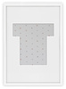 Ramka LITERKA "T" Biała. Ramka z passe partout o rozmiarze 21x30 cm