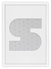 Ramka LITERKA "S" Biała. Ramka z passe partout o rozmiarze 21x30 cm