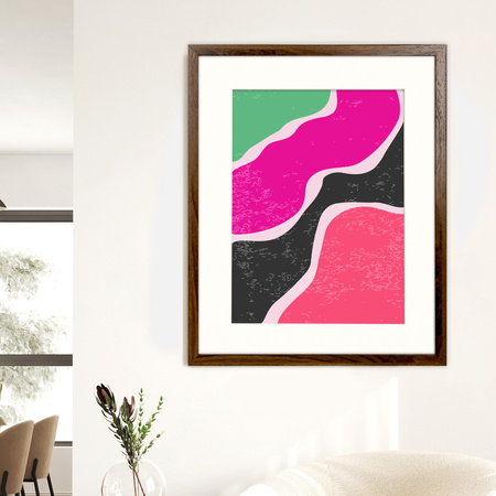 Ramka brązowa HEN PASS 4 z passe-partout – rozmiar 40x50 cm (okienko 30x40 cm)