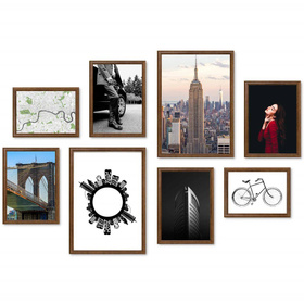 Zestaw brązowych ramek na 8 zdjęć PRESTO 4 GF0007