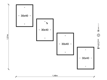 Zestaw białych ramek na 4 zdjęcia PINIA 1 GF0034 L