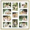 Foto Galeria 50x50 cm - ramka z passe partout na 11 zdjęć 10x15 cm i 10x10 cm kolor dębowy