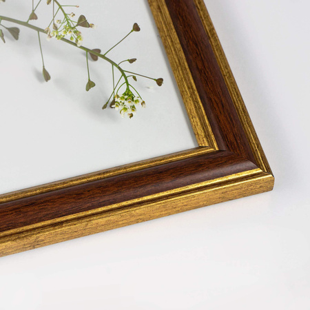 Ramka brązowa ze zdobieniem MIX T 33 13x18 cm