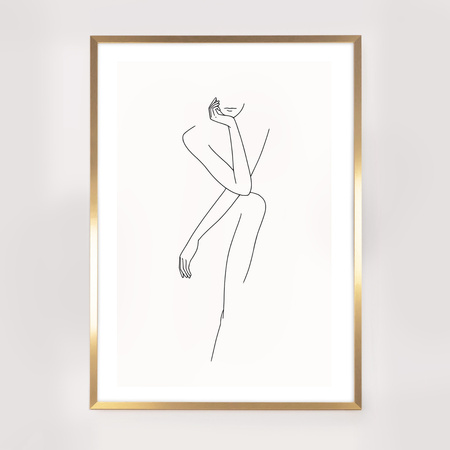 Ramka złota HEN Z 70x100 cm