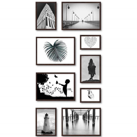 Zestaw brązowych ramek na 9 zdjęć PINIA 4 GF0004