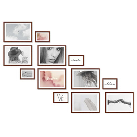 Zestaw brązowych ramek na 12 zdjęć PINIA 3 GF0032 L