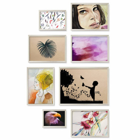 Zestaw srebrnych ramek na 8 zdjęć PRESTO S GF0009