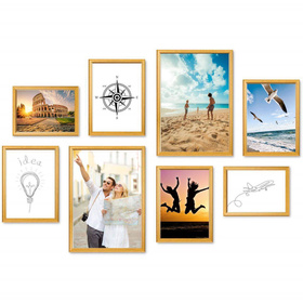 Zestaw złotych ramek na 8 zdjęć PRESTO Z GF0007