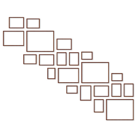 Zestaw brązowych ramek na 21 zdjęć PINIA 3 GF0035 L