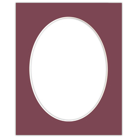 Passe partout 24x30 (18x24) OWAL CZERWONE BORDO - LUCA Q5707