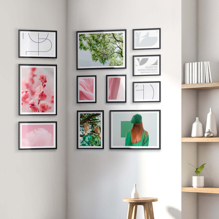 Zestaw czarnych ramek na 11 zdjęć PINIA 2 GF0038