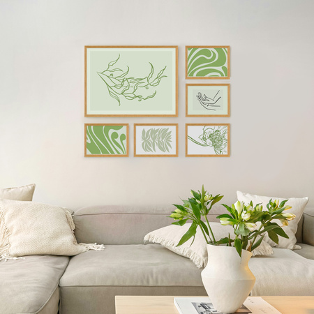 Zestaw jasnobrązowych ramek na 6 zdjęć PINIA 00 GF0002