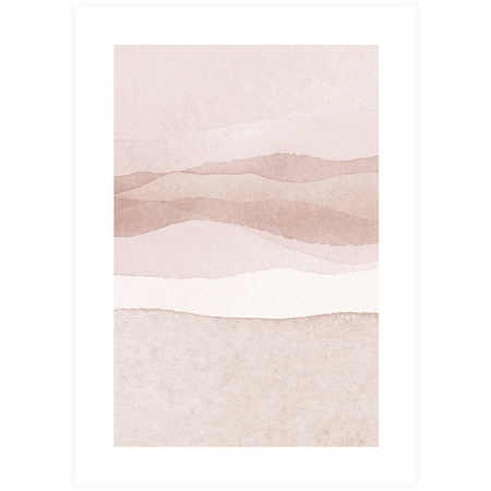 Zestaw plakatów Rose Quartz + zestaw ramek z litego drewna w kolorze białym