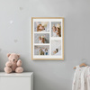 Foto Galeria 30x40 cm kolor dębowy - ramka z passe partout na 5 zdjęcia 10x15 cm