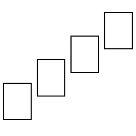 Zestaw czarnych ramek na 4 zdjęć PINIA 2 GF0034 R