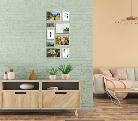 Zestaw srebrnych ramek na 9 zdjęć PRESTO S GF0004