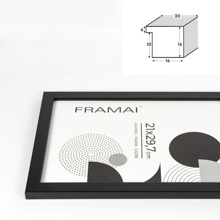 Pakiet 5 szt. czarnych ramek HEN 2 10x15 cm