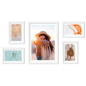 Zestaw białych ramek na 5 zdjęć PINIA 1 GF0045