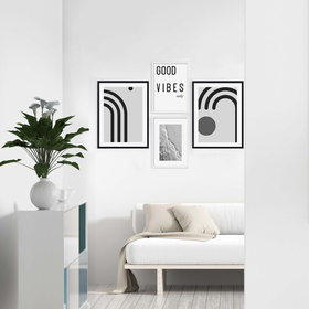 Zestaw obrazów w ramie czarno-białe Vibes