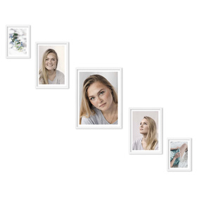 Zestaw białych ramek na 5 zdjęć PINIA 1 GF0031 L