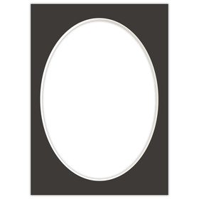 Passe partout 15x21 (13x18) OWAL CZARNE BLACK LUCA Q58011