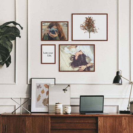 Zestaw brązowych ramek na 4 zdjęć PINIA 4 GF0008