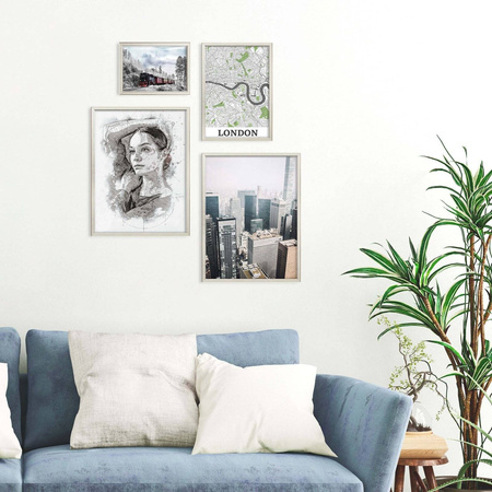 Zestaw srebrnych ramek na 4 zdjęć PRESTO S GF0008