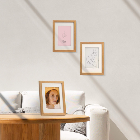 Ramka przestrzenna EFEKT 3D 00 Naturalna 30x30 cm (20x20cm)