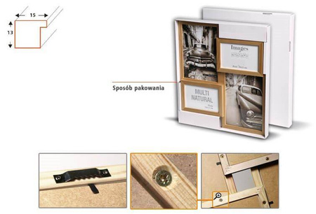 Multirama MULTI NATURAL 44 ramka na 4 zdjęcia