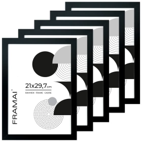 Pakiet 5 szt. czarnych ramek HEN 2 21x29,7 cm