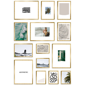 Zestaw złotych ramek na 14 zdjęć HIT 1 Z GF0001